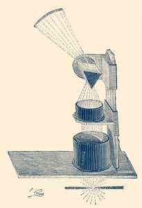 Electric light used to project rainbow on stage by Unbekannter Künstler