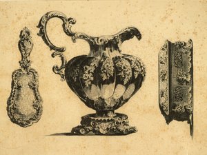 Engraving Depicting Three Beauty Accessories by Prince Pavel (Paul) Grigoryevich Demidoff by Unbekannt