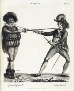 Fencing: the Spanish guard and the Italian guard
