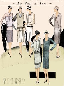 Fashion dresses in spring 1928 by Unbekannter Künstler