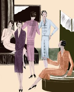 Fashion Dresses in Spring 1928 by Unbekannter Künstler