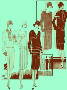 Fashion: dresses in spring 1928 by Unbekannter Künstler