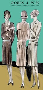 Fashion: Pleated Day Dresses in Spring 1928 by Unbekannter Künstler