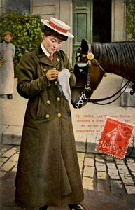 Female coach driver, Paris - early 20th century by Unbekannter Künstler