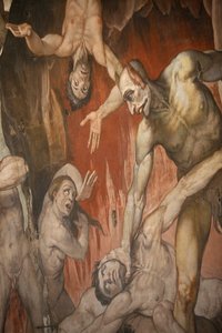 Fresco depicting hell, Florence, Italy