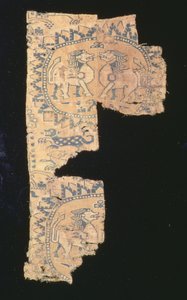 Fragment of Lampas of Linen and Silk, Central Asian by Benjamin Baud