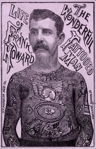 Frank Howard the Wonderful tattooed man, c.1900 by Unbekannt