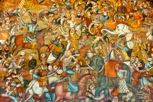 Battle of Nadir Shah in the Battle of Karnal, 1739 by Unbekannt