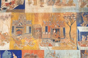 Frescoes Adorning the Walls of Wat Bo