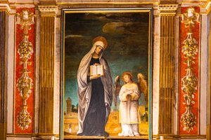 Frescoes with Biblical Motifs, Monte Oliveto Maggiore Abbey, Tuscany, Italy by Unbekannter Künstler