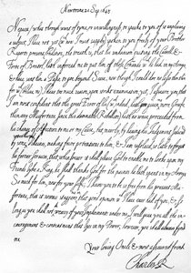 Friendly letter from Charles I to his nephew, Prince Maurice, written at Newtown, Powys, Wales, 20 September by Unbekannt