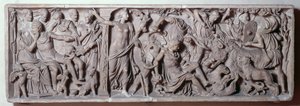 Front of a sarcophagus depicting the death of Adonis, Roman, 2nd century by Unbekannt