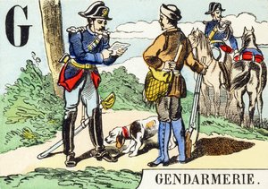 G: Gendarmerie - The Hunting Alphabet, c.1890 by Unbekannt