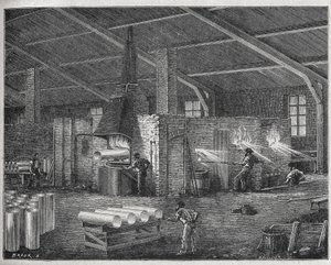Glassmaking, c. 1880 by Unbekannter Künstler