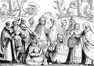 Gypsies - Male and Female Gypsies Fortune Telling by Unbekannter Künstler