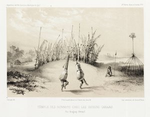 Headdress temple of the Carajas Indians, Brazil, c 1843-1847
