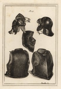 Headpiece or Helmet, Breast Plate and Back Piece Worn by Roundhead General Robert Greville, Lord Brooke by Unbekannt