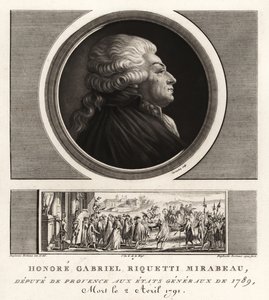 Honoré Gabriel Riqueti, Count of Mirabeau by Unbekannt