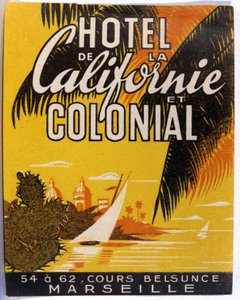 Hotel de California, Marseilles, c.1930 (Illustration) by Unbekannter Künstler
