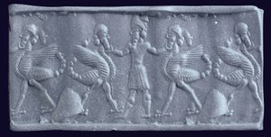 Impression from a Neo-Babylonian Cylinder Seal by Unbekannt