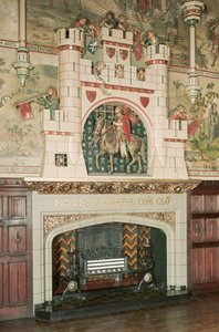 Interior, Detail of a Fireplace, Cardiff Castle, Wales, c.1875 by Unbekannt