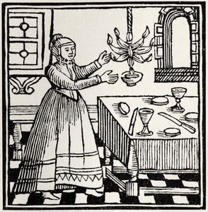 Jewish Woman Lighting the Sabbath by Unbekannter Künstler