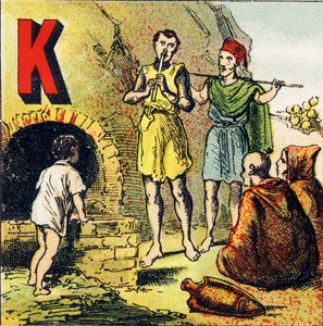 K: Kabylie. Kabylie is a Country in Africa. It is Inhabited by Kabyles - Engraving from Alphabet Geographique. Guerin-Muller et Cie, publishers, Paris by Unbekannt