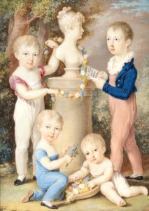 Children Crowning the Bust of Their Mother