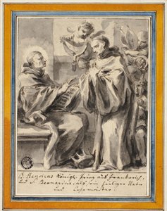 King Henry of France and Saint Bernard of Clairvaux by Unbekannt