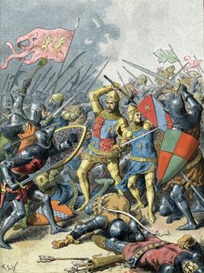 King John II the Good at the Battle of Poitiers by Unbekannter Künstler