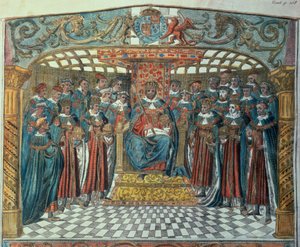 King Richard I and His Barons by Unbekannter Künstler