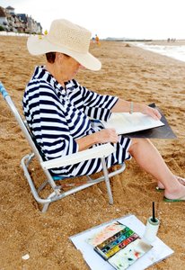 Lady watercolour painter