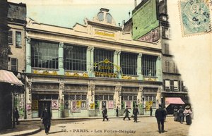 Les Folies-Bergere Exterior, Paris Famous Parisian Night Club by Unbekannter Künstler