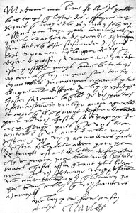 Letter, in French, from Emperor Charles V. to his daughter-in-law, Queen Mary I of England, expressing his desire to see his son King Philip, her husband, in order to consult with him about affairs, expressing regret for the necessity of depriving her of h by Unbekannt