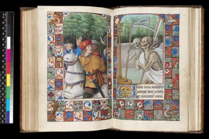 Office of the Dead, Matins, The Three Living and the Three Dead, from a Book of Hours