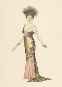 Madame Pierat in a dress by Redfern in Les Marionettes by Unbekannter Künstler
