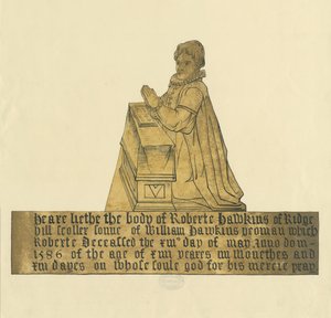 Madeley Church - Monument to Robert Hawkins by Unbekannt