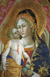 Madonna and child, Francesco di Gentile, 14th century, Piersanti museum, Matelica, Marche, Italy
