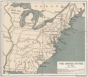 Map of post-independence United States by Unbekannter Künstler