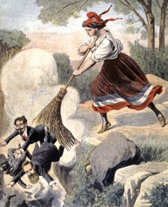Marianne sweeps the scandals of the 3rd Republic by Unbekannter Künstler