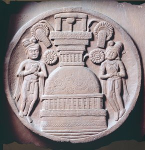 Medallion with Worshipers, Relief from Stupa of Bharhut by Nicolas d