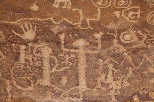 Mesa Verde, American Petroglyphs Anasazi or Pueblo ancestral people