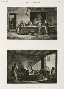 Metals, Copper Coppersmith and blacksmith, Egypt, c 1798 by Unbekannt