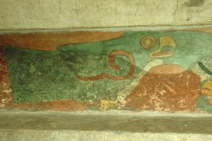 Temple of Jaguars, Fresco of Parrot, Teotihuacan, Mexico City, Mexico by Unbekannt