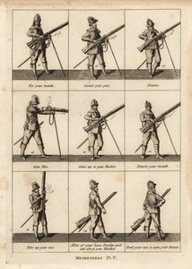 Military exercises of musketeers by Unbekannt