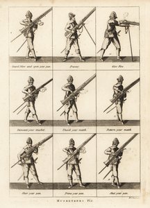 Military exercises of musketeers by Unbekannt