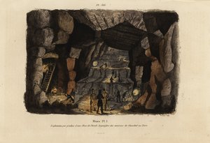 Mining for lead and silver in the Hartz mountains near Clausthal, Germany