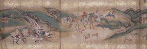 Monkeys Hunting by Unbekannter Künstler