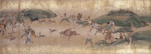 Monkeys Hunting by Unbekannter Künstler