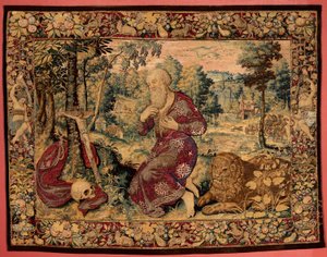Saint Jerome (Flemish Tapestry) by Alec Hunter